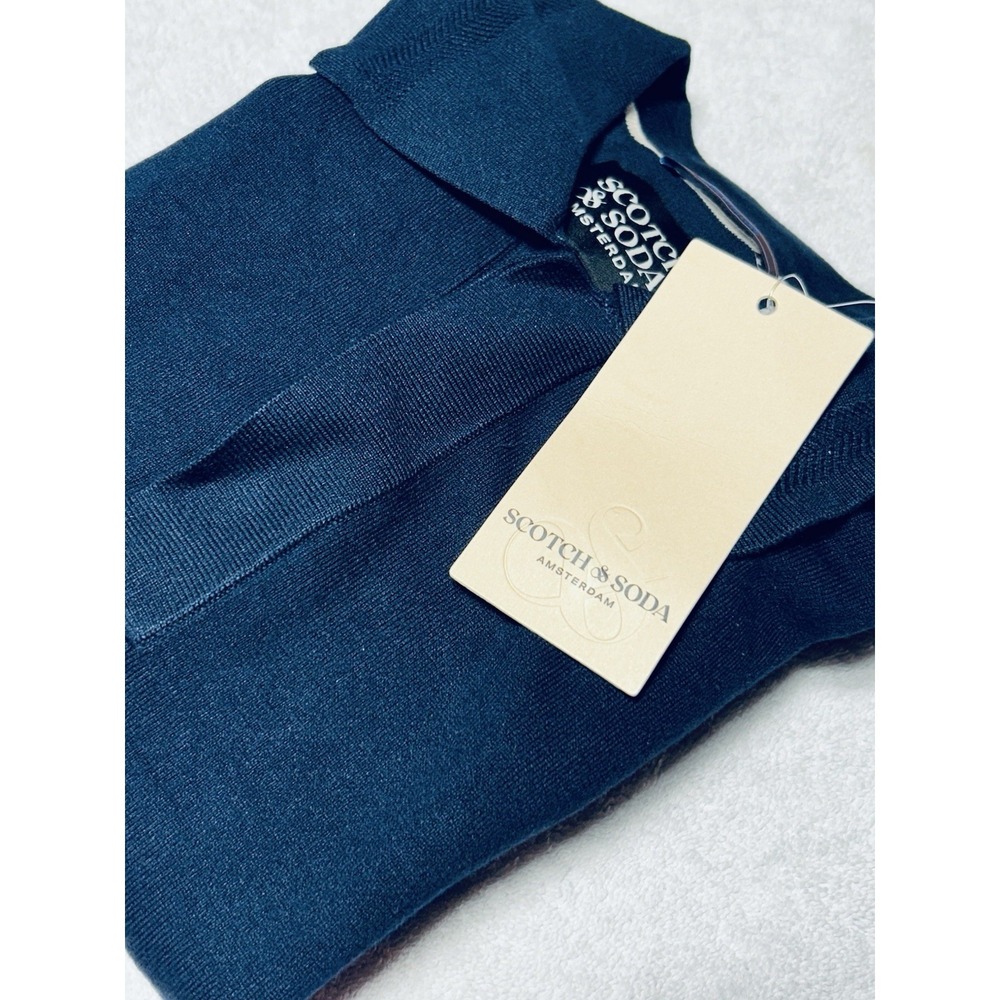SCOTCH&SODA Long Sleeve Henley 3 Button Sweater Men's Size Medium Blue